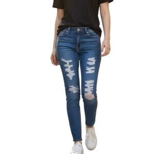Pacsun Women's Perfect Fit Jegging Jeans Size 24 Skinny Distressed Stretch Denim